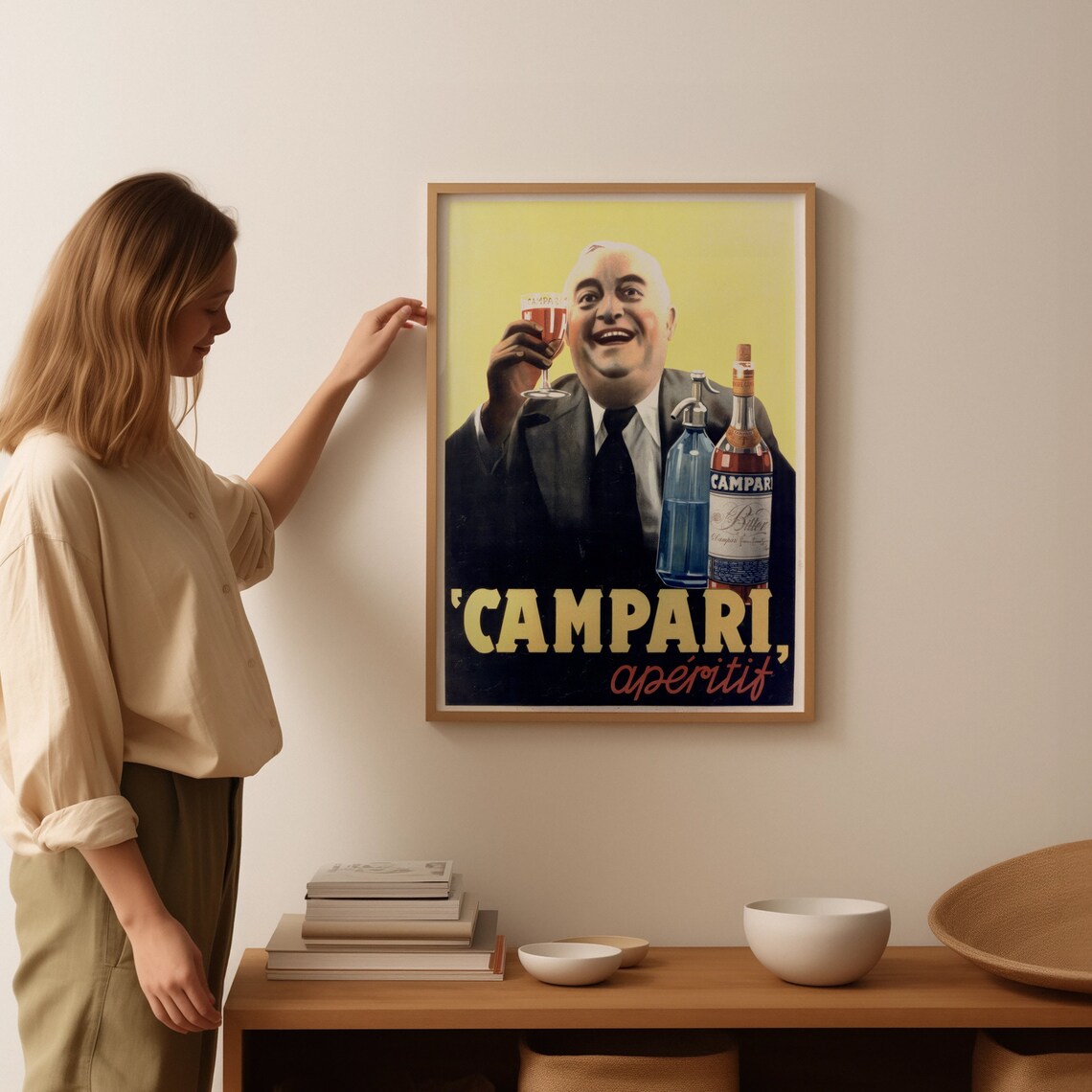 Campari Aperitif Vintage Italian Bitter Classic Advertising Poster - Image 3