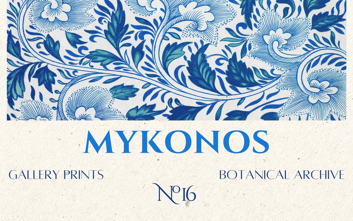 Mykonos Flower Market Vintage Floral Art Print - Image 2