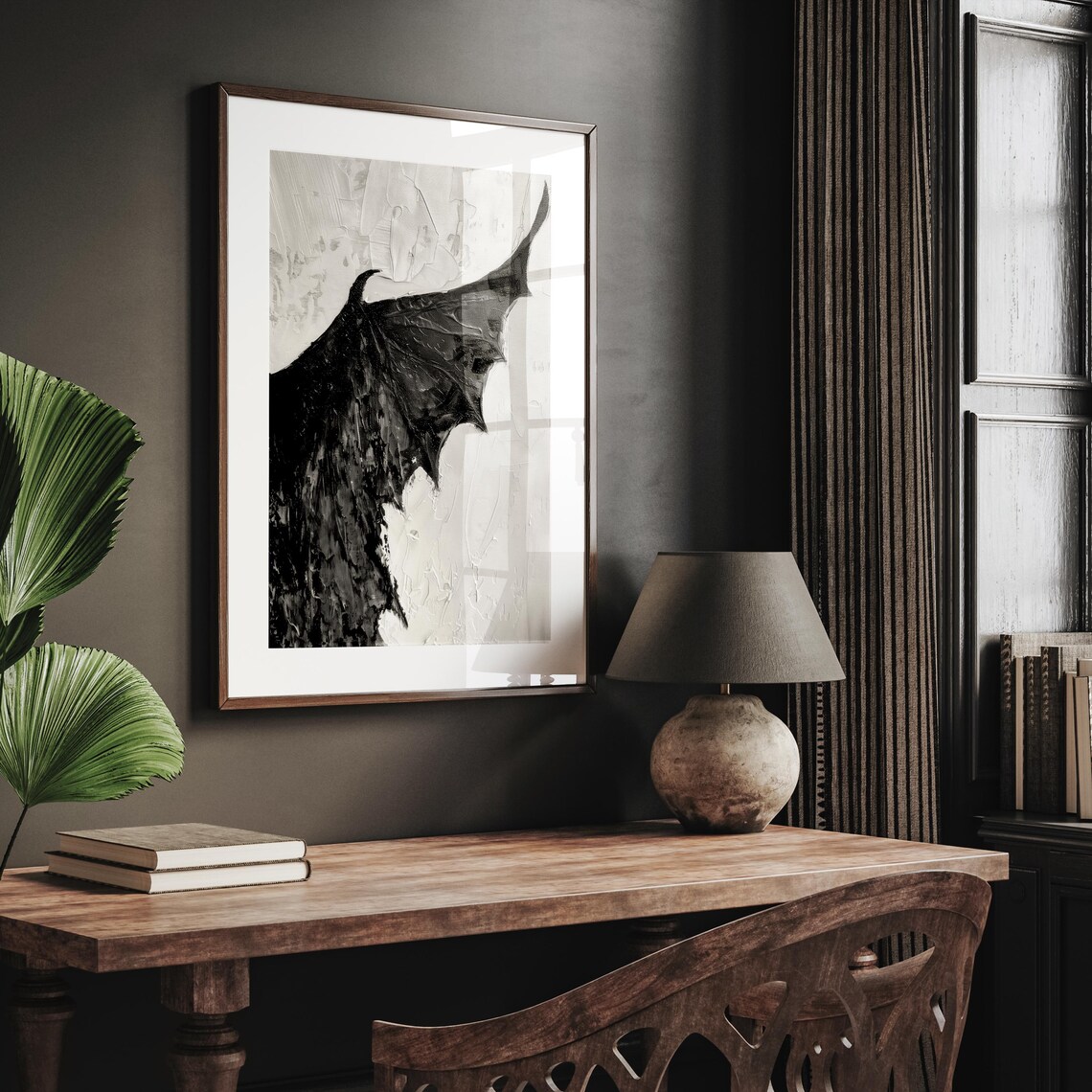 Bat Wings Halloween Dark Moody Art Print - Image 5