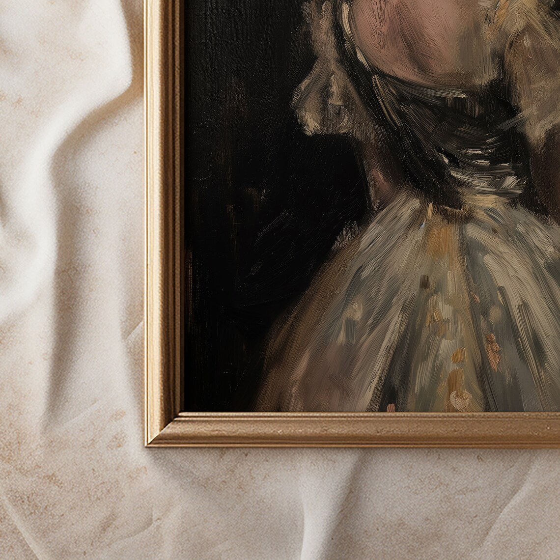 Moody Portrait Woman Vintage Dark Academia Art Print - Image 2