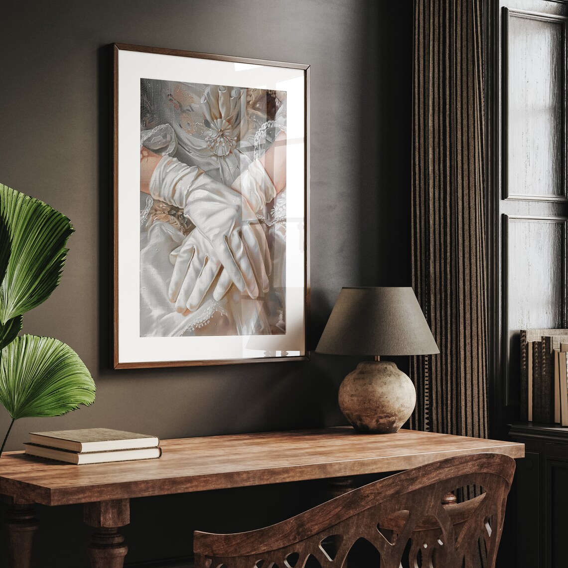 Light Academia Victorian Coquette Woman Art Print - Image 3