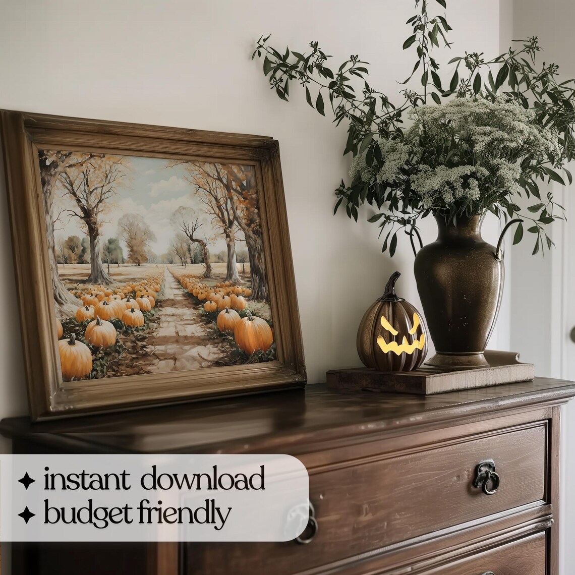 Pumpkin Patch Print, Autumn Farmhouse Art Print - Image 5