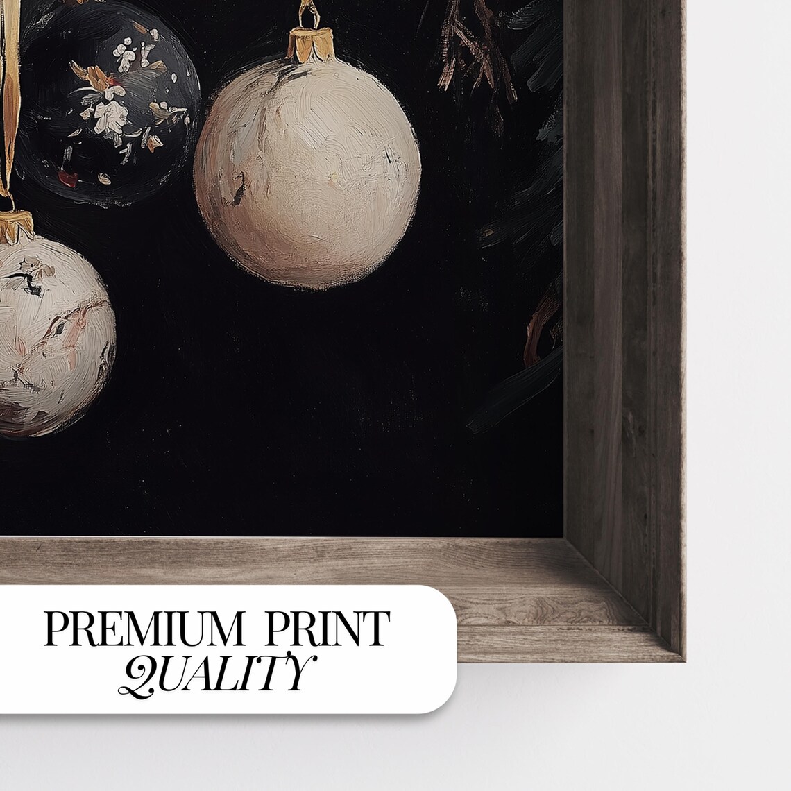 Vintage Ornament Print, Christmas Holiday Art - Image 2