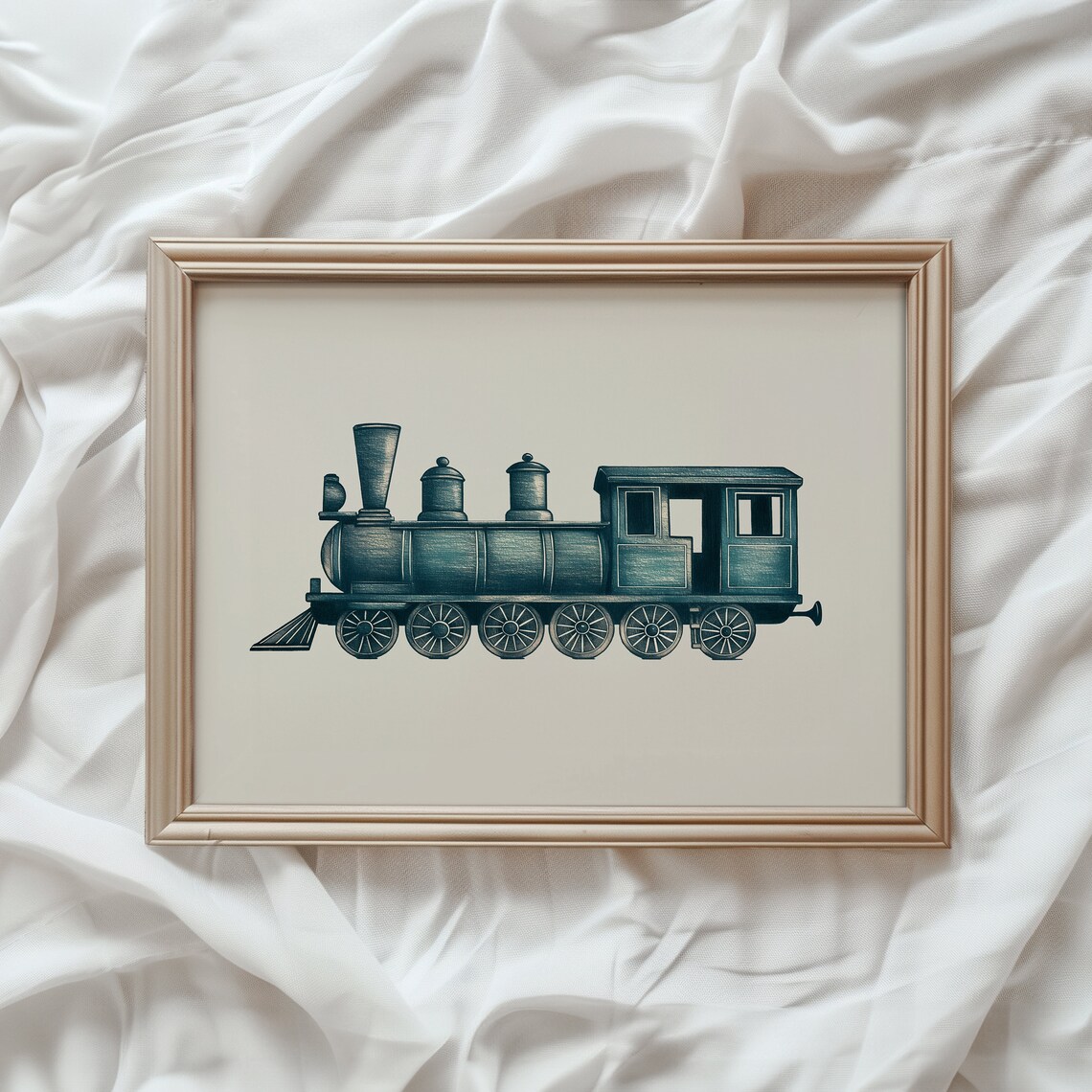 Antique Train Vintage Nursery Wall Art Poster