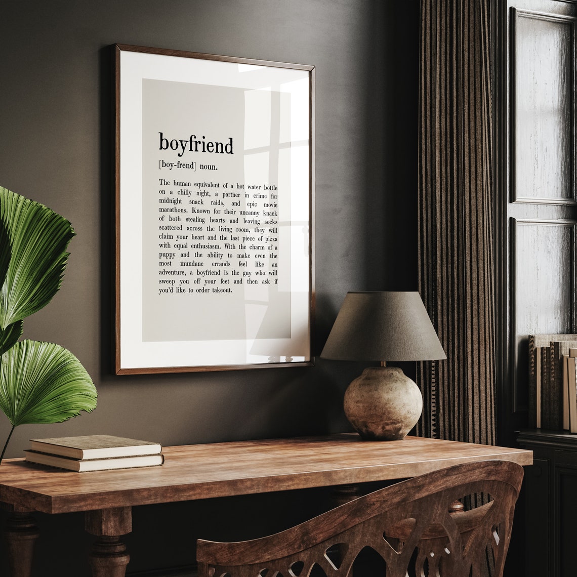 Funny Boyfriend Definition Dictionary Style Typography Gift Print - Image 2
