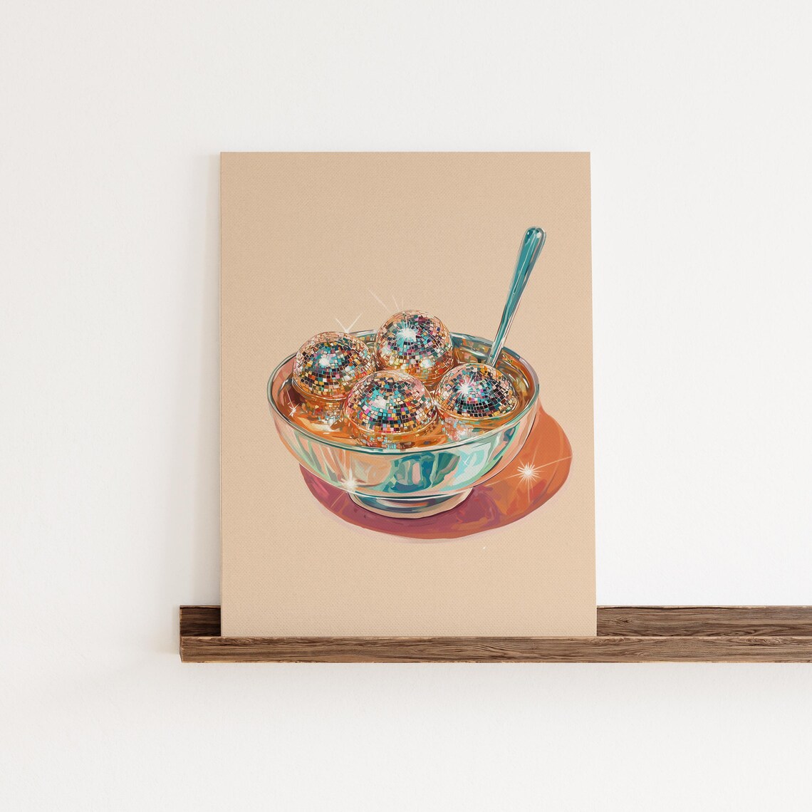Disco Ball Soup Art Print, Eclectic Kitchen Poster - Image 4