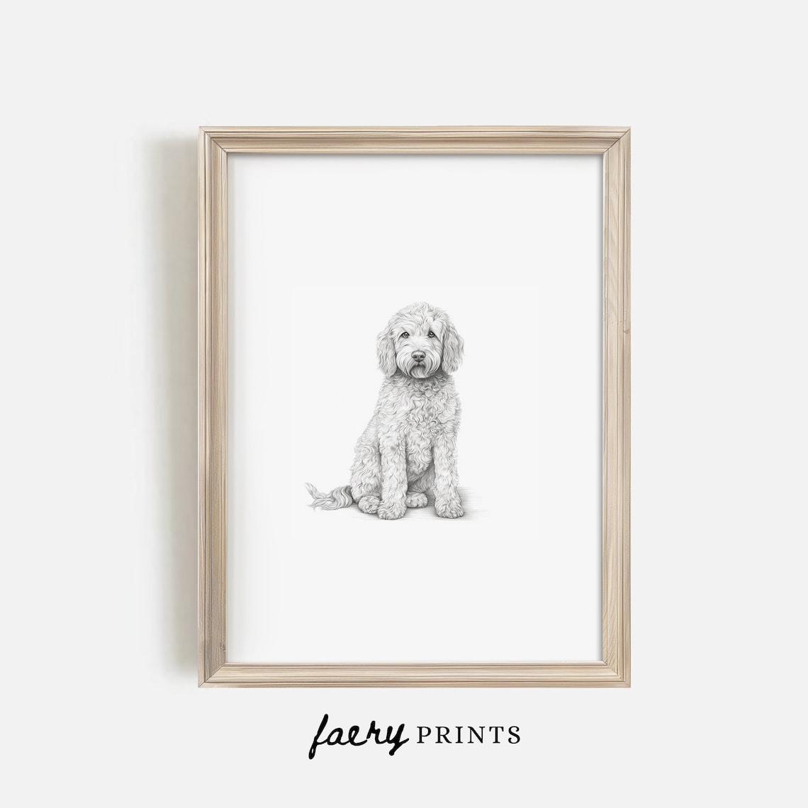 Goldendoodle Sketch Wall Art, Dog Drawing Print - Image 2