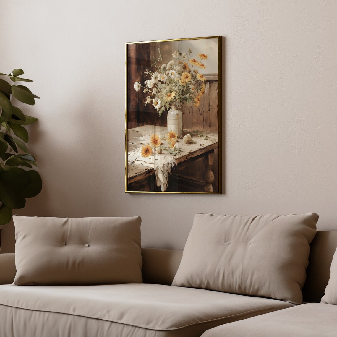 Farmhouse Sunflower Print, Rustic Spring Art - Image 2