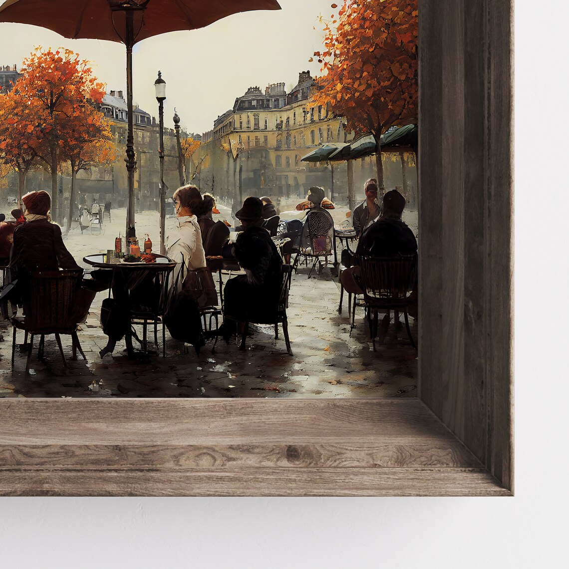 Paris Cafe Autumn Art Print, French Bistro Decor - Image 3