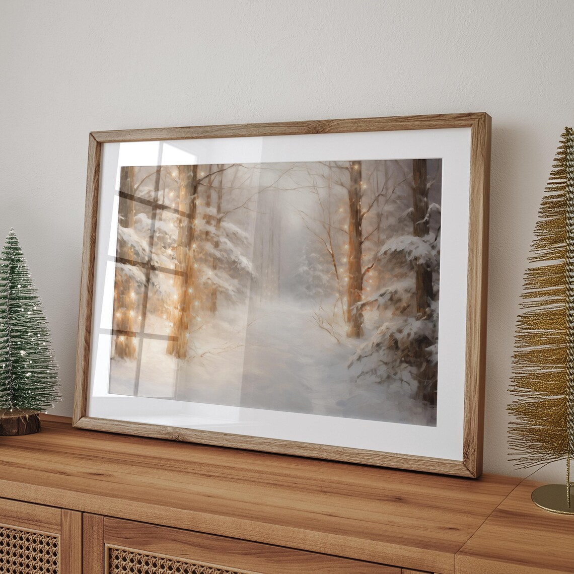 Winter Landscape Art Print, Cozy Seasonal Decor - Image 4