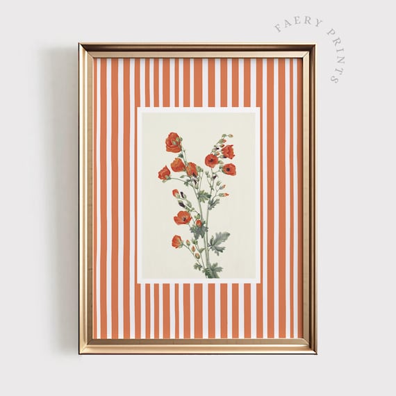 Vintage Floral Print, Kitchen Botanical Wall Art