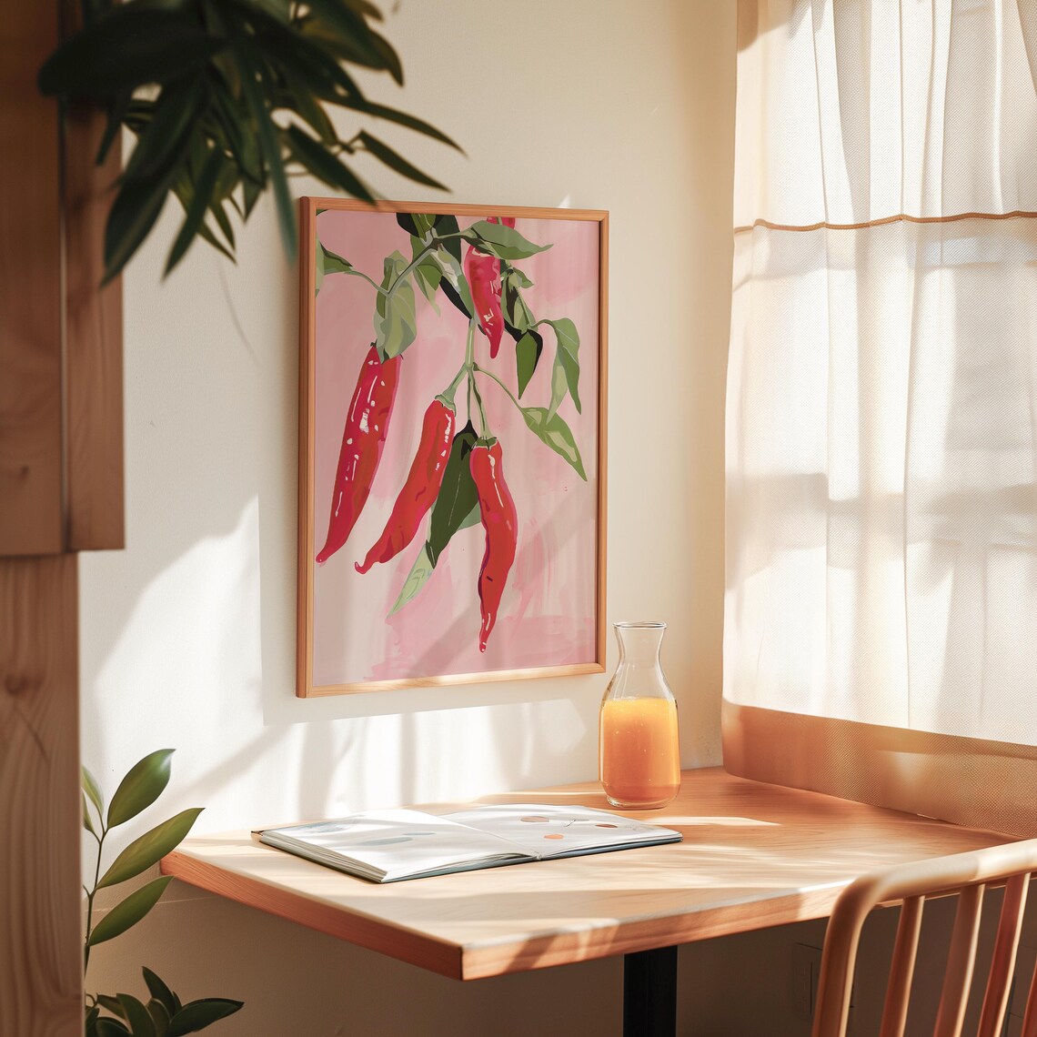 Chili Pepper Art Print, Modern Kitchen Decor - Image 4
