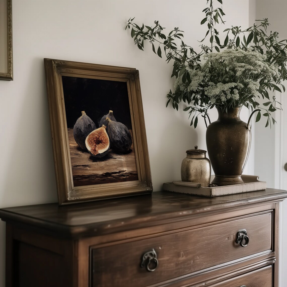 Fig Art Print, Vintage Rustic Kitchen Decor - Image 3