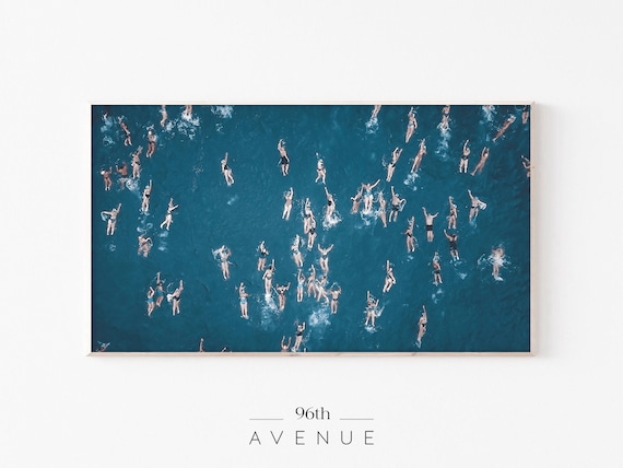 Aerial Ocean, Coastal Nautical Wall Art Print