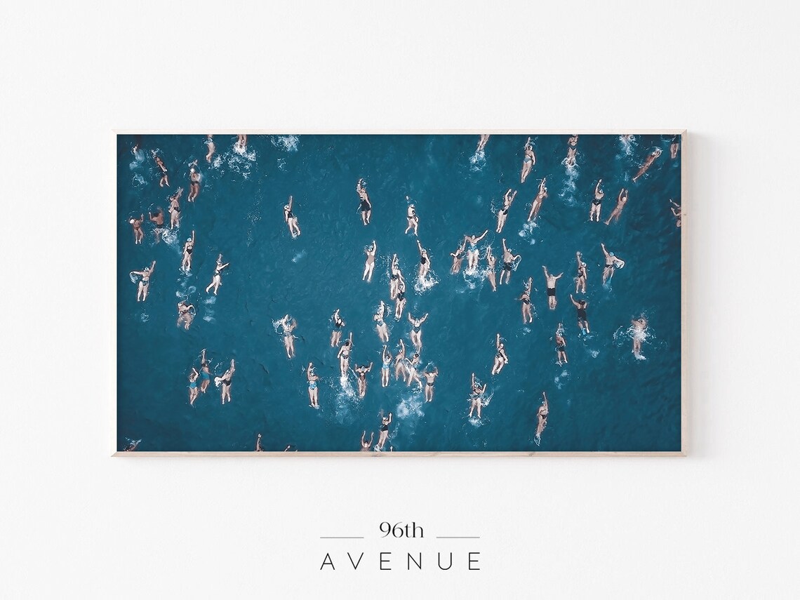 Aerial Ocean, Coastal Nautical Wall Art Print
