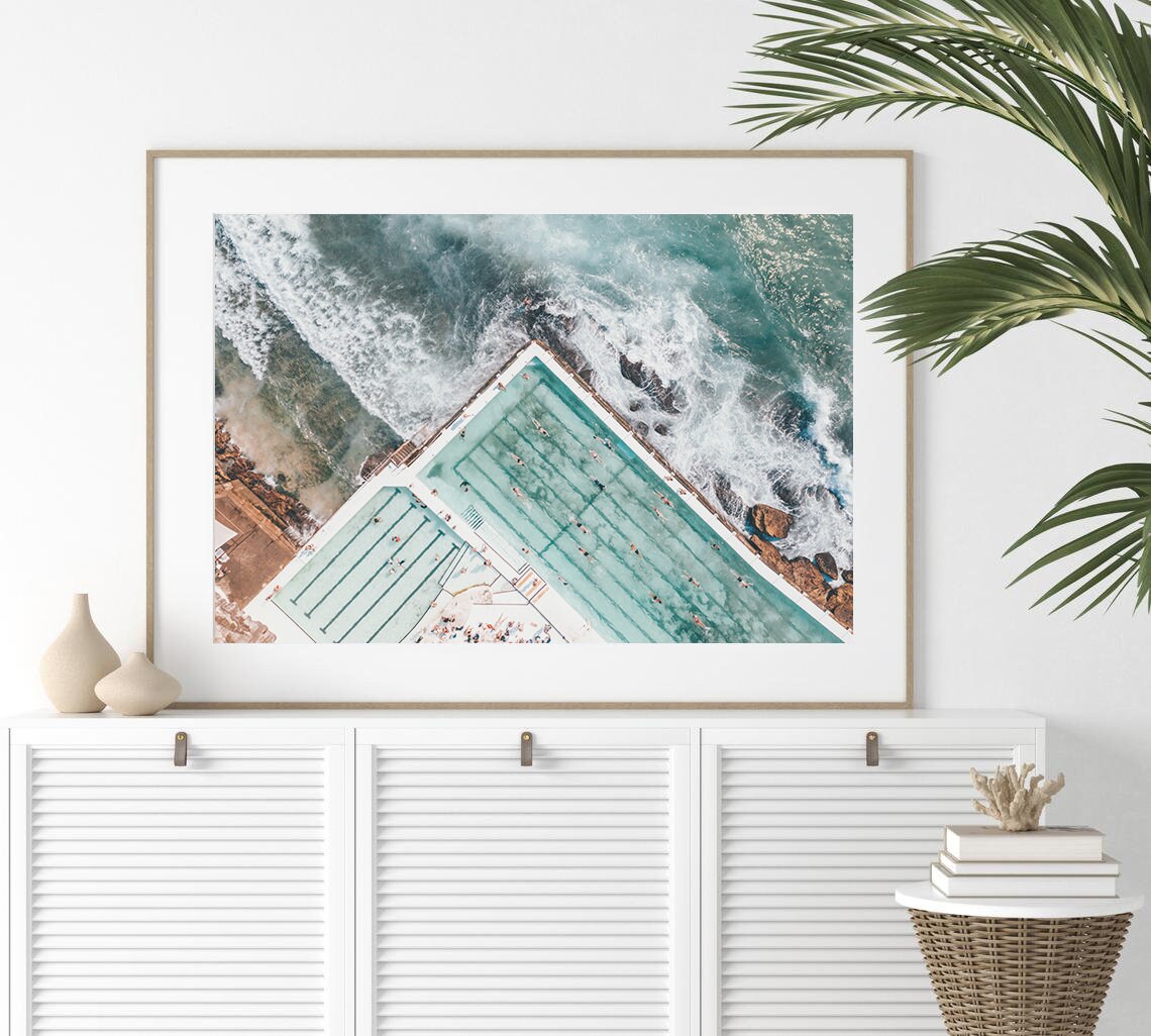 Bondi Beach Aerial Ocean Art Print, Coastal View - Image 2