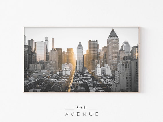 New York City Travel Poster, City Skyline Art