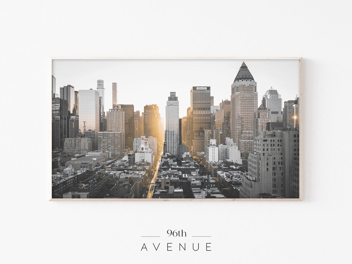 New York City Travel Poster, City Skyline Art