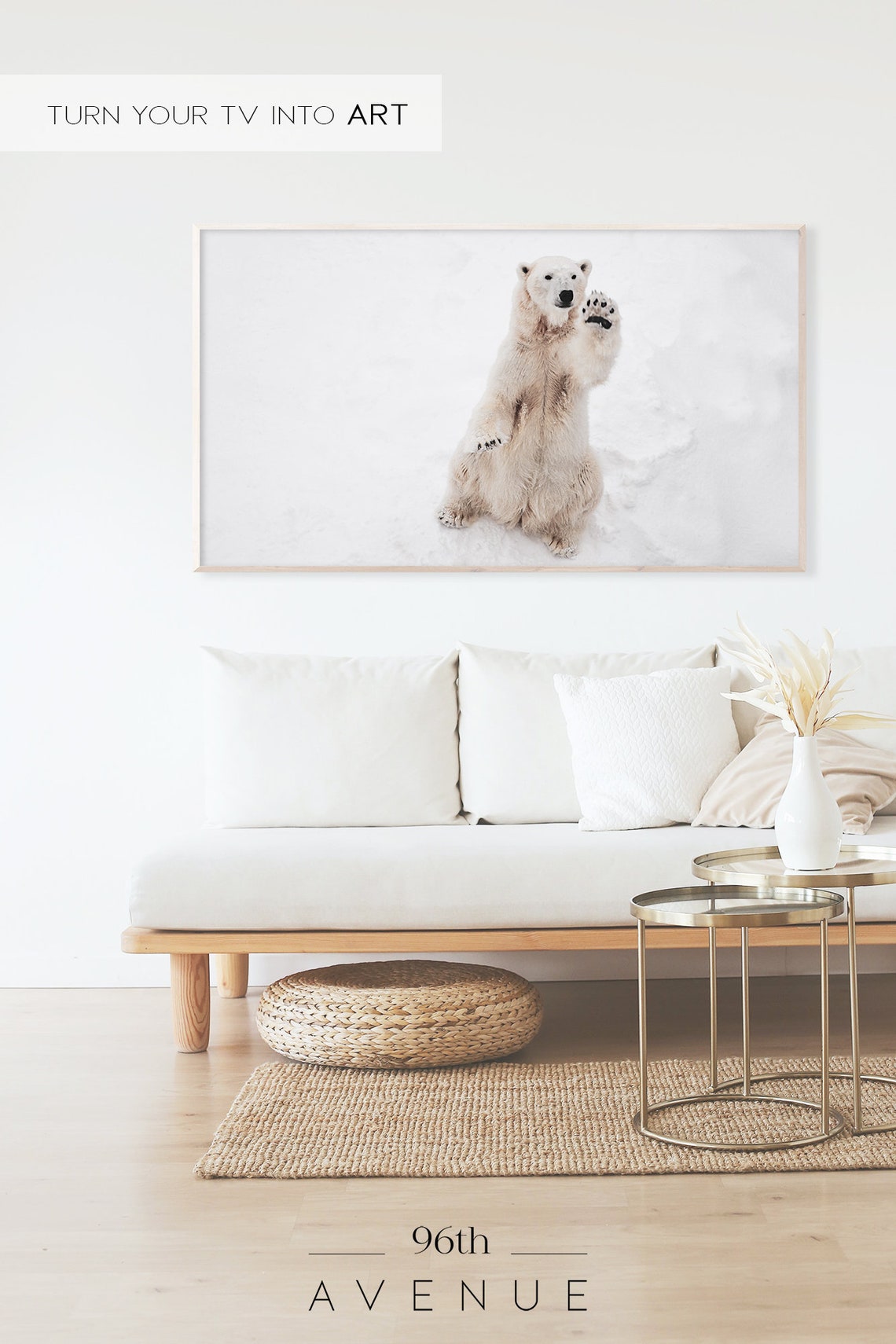 Polar Bear Winter TV Art - Image 2