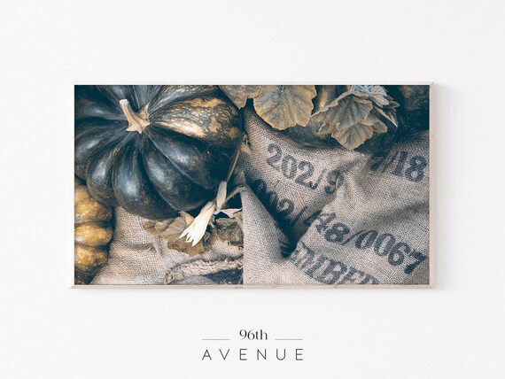 Dark Squash Pumpkin Harvest Rustic Farmhouse Still Life Wall Art