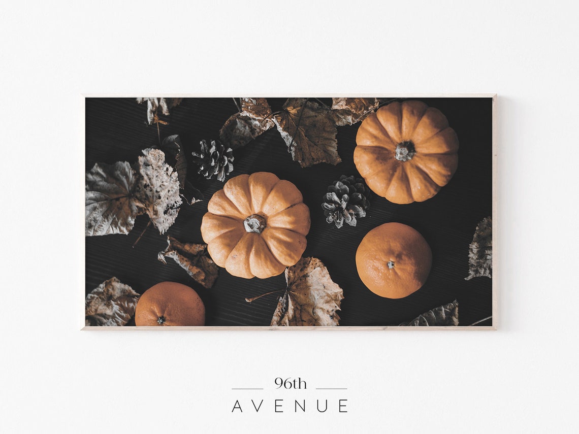 Orange Pumpkins Fall Harvest TV Art