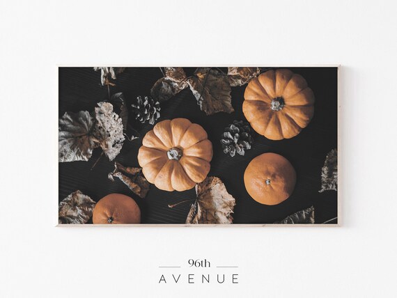 Orange Pumpkins Fall Harvest TV Art