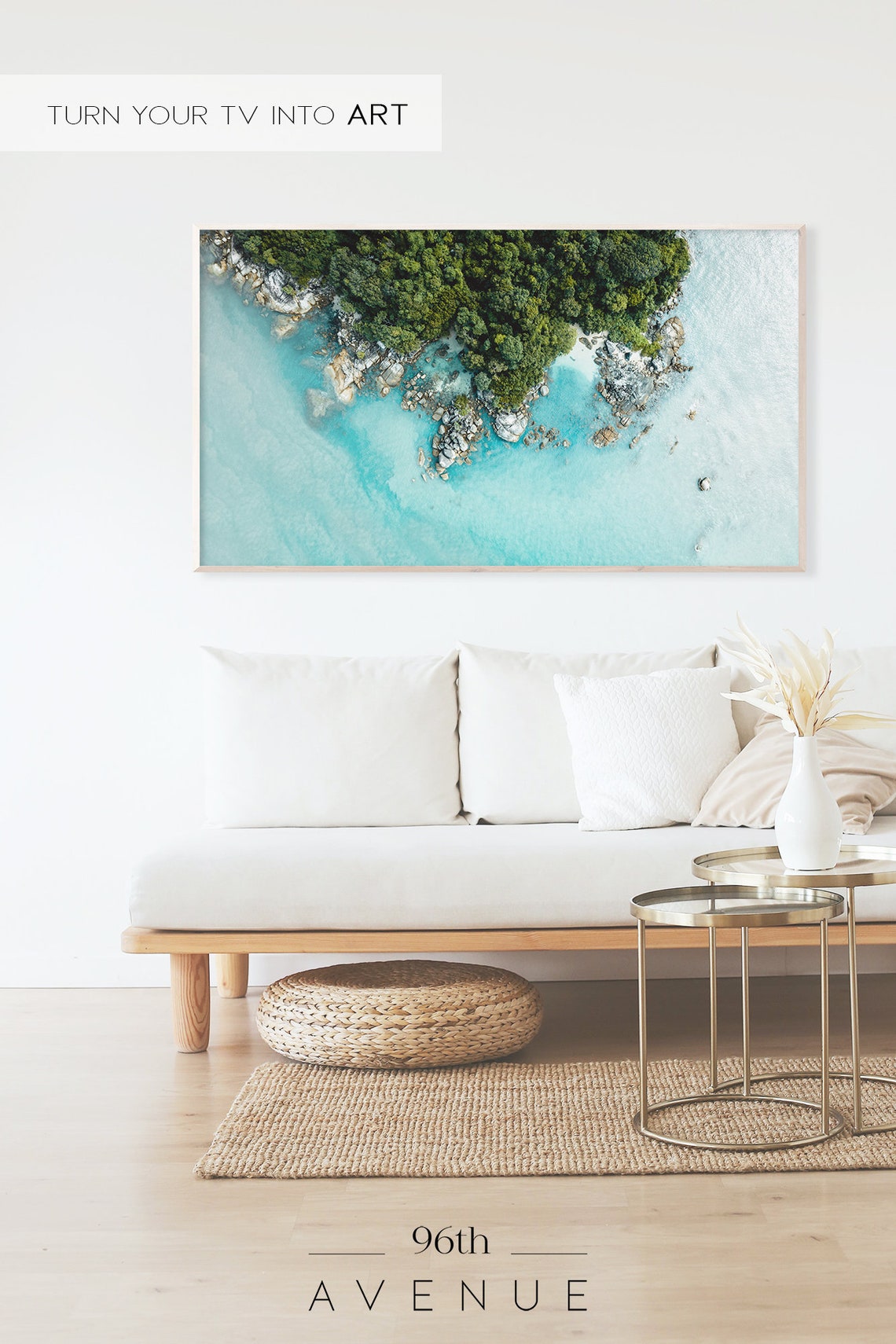 Frame Tv Art Tropical Beach Art Frame Tv Instant - Image 2