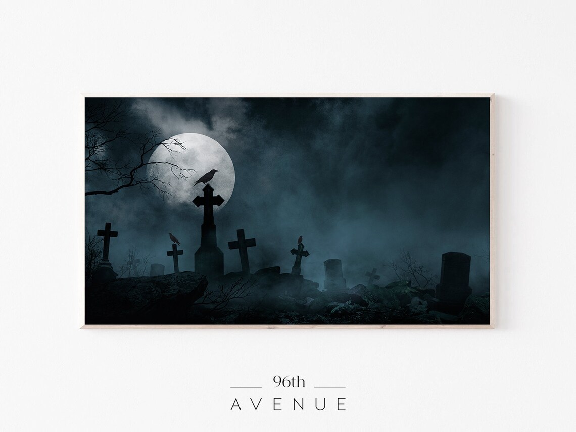 Halloween Spooky TV Seasonal Decor Art Print