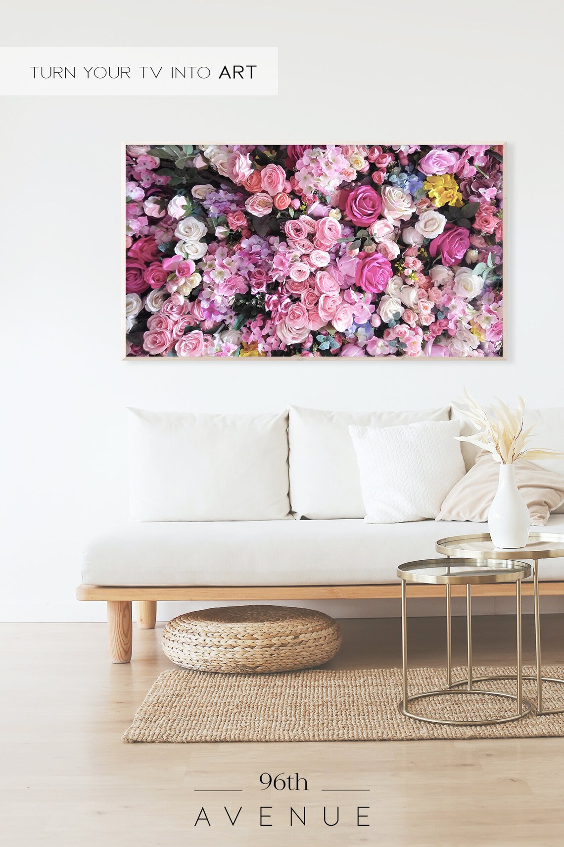 Farmhouse Floral Decor Art Print for Frame TV - Image 2
