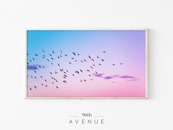 Frame Tv Art Pastel Clouds Frame Tv Art Frame Tv Art Nature Sunset Art For Tv Pink Frame Tv Art Art Tv