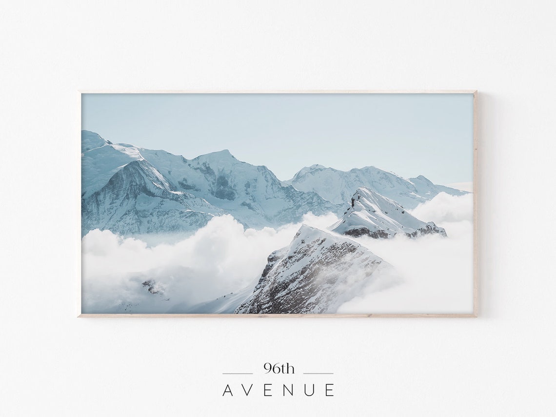 Winter Mountain Landscape, Art For TV