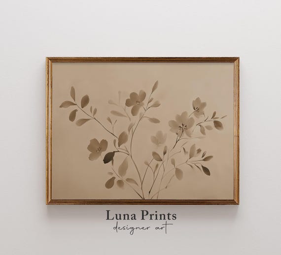 Simple Flower Painting Vintage Botanical Art Print