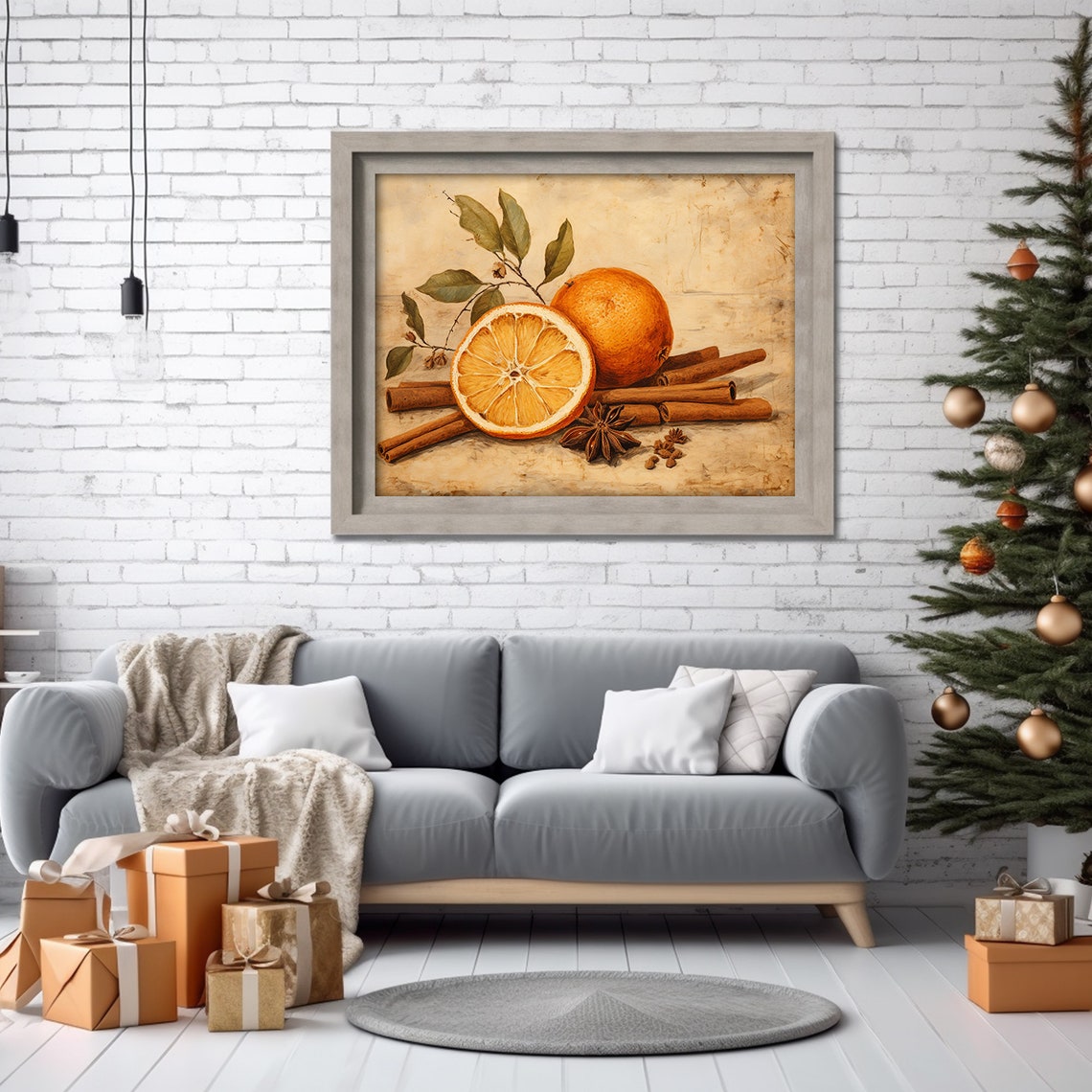 Dried Orange Cinnamon Sticks Star Anise Vintage Still Life Poster - Image 2