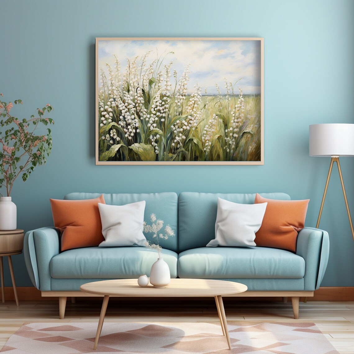 Lily Of The Valley Meadow Wildflower Spring Landscape Poster - Image 3