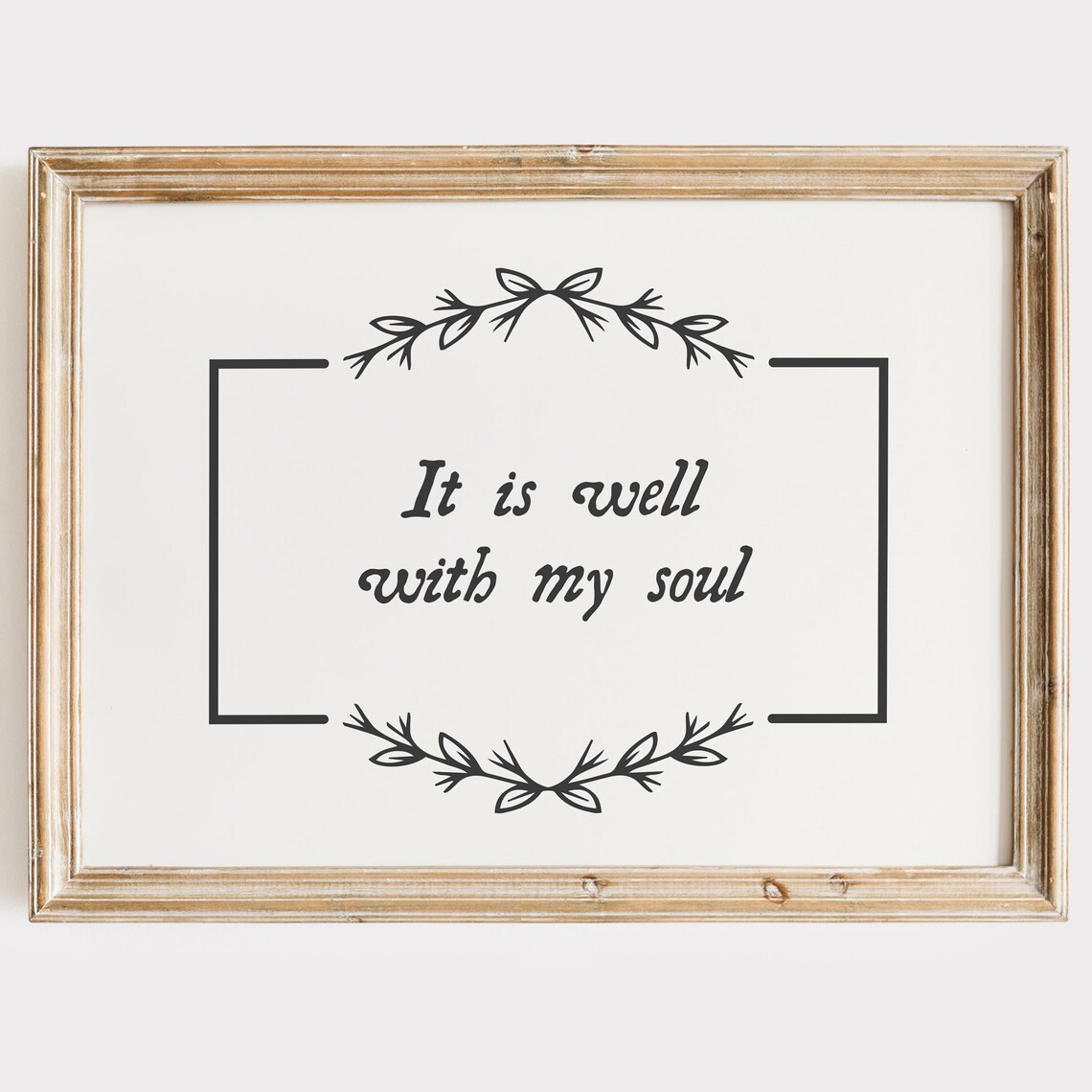 It Is Well With My Soul Cream Minimal Faith Quote Art Poster