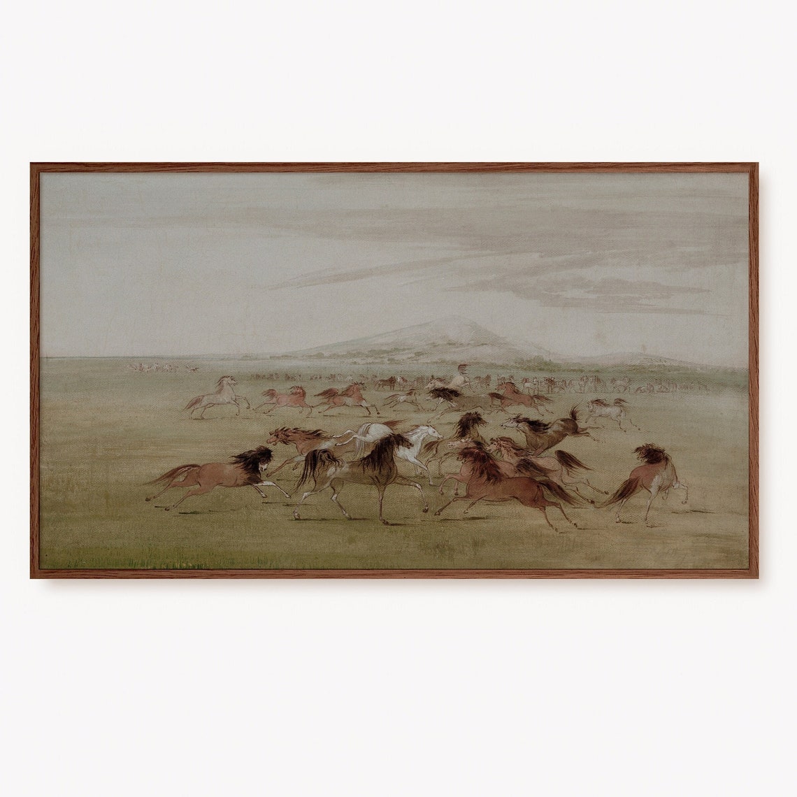 Wild Horses Farmhouse Wall Art Print