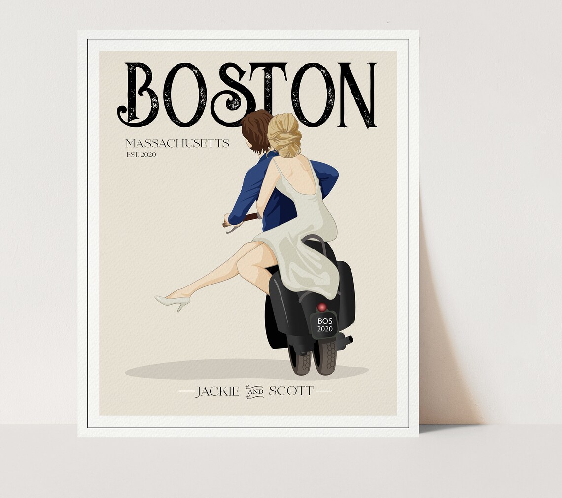 Custom Wedding Portrait Illustration Gift for Her - Image 2