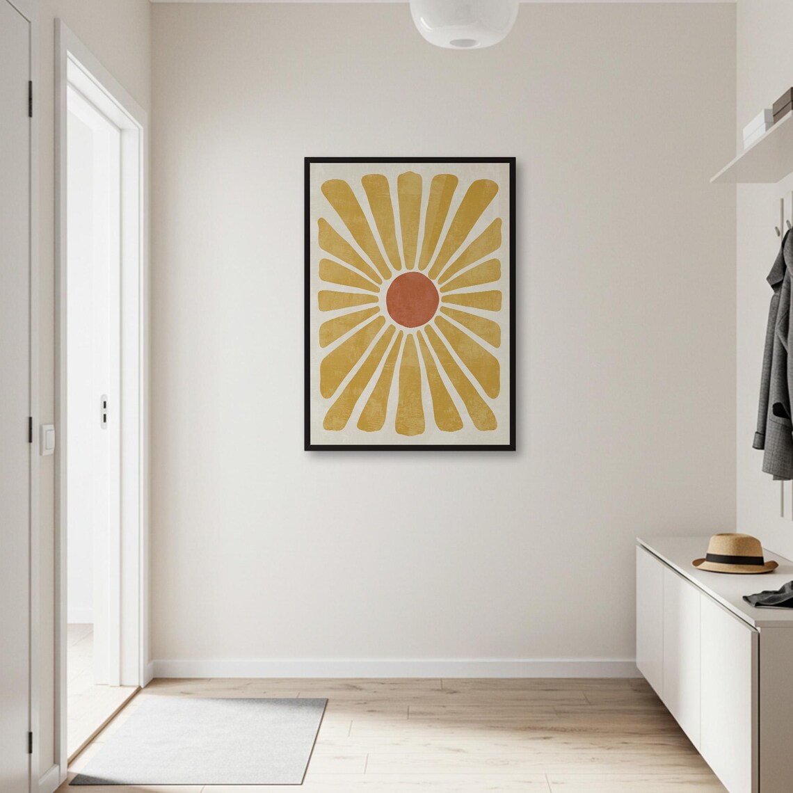 Abstract Sunburst Flower, Modern Minimalist Poster - Image 2