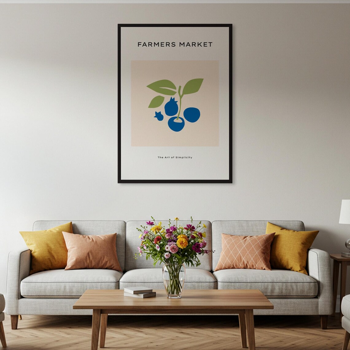 Farmers Market Blueberry The Art Of Simplicity Kitchen Poster - Image 2
