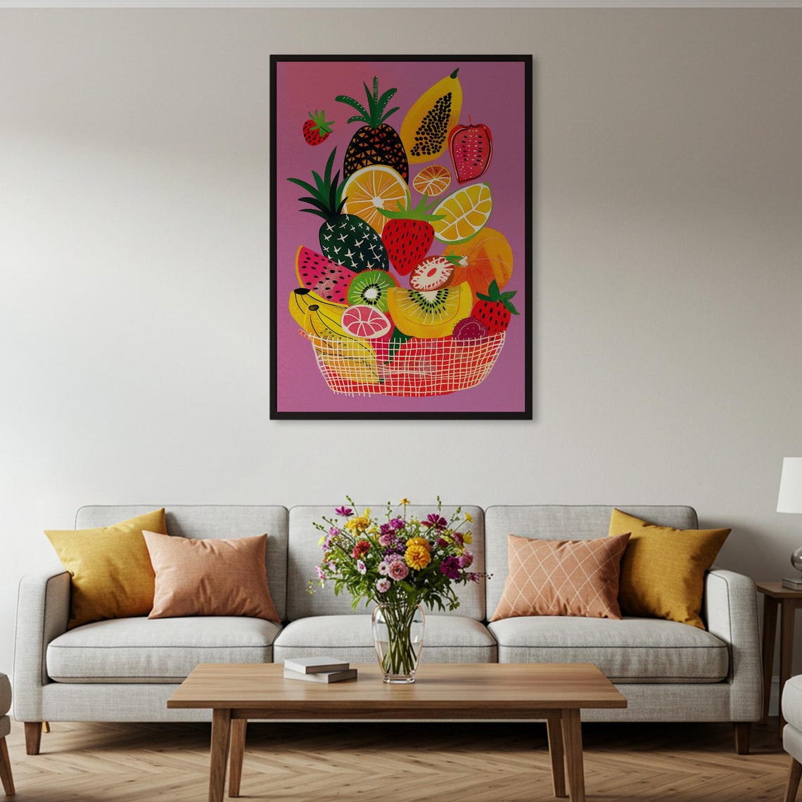 Fruit Basket Kitchen Wall Art Print - Image 4