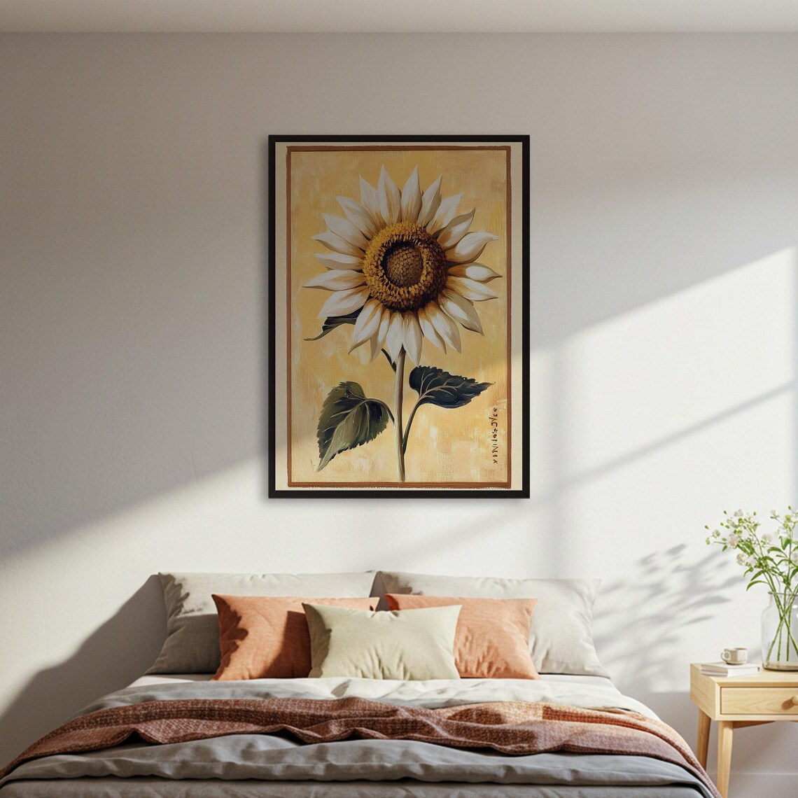 Sunflower Painting - Traditional Travel Poster