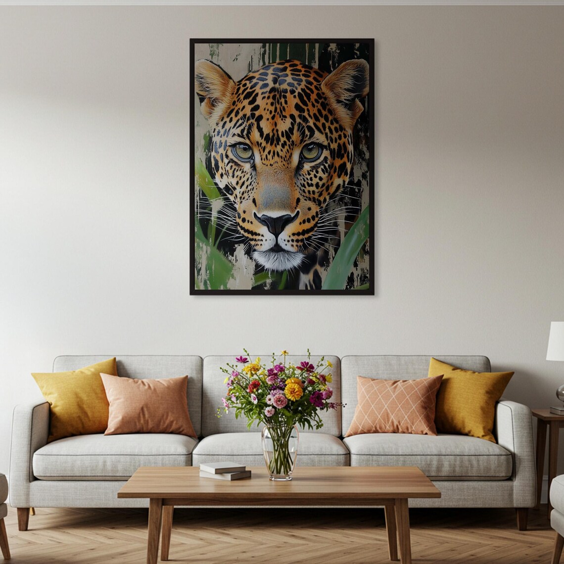 Leopard Portrait Art Print, Realistic Wildlife Decor - Image 4