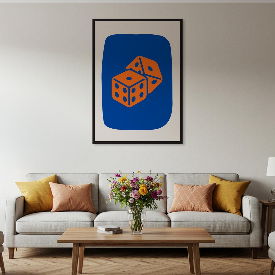 Abstract Dice Pop Art, Modern Game Room Decor - Image 4