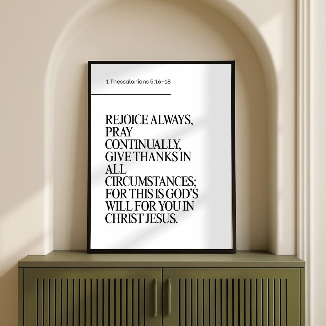 Rejoice Always 1 Thessalonians 5:16-18 Scripture Quote Poster