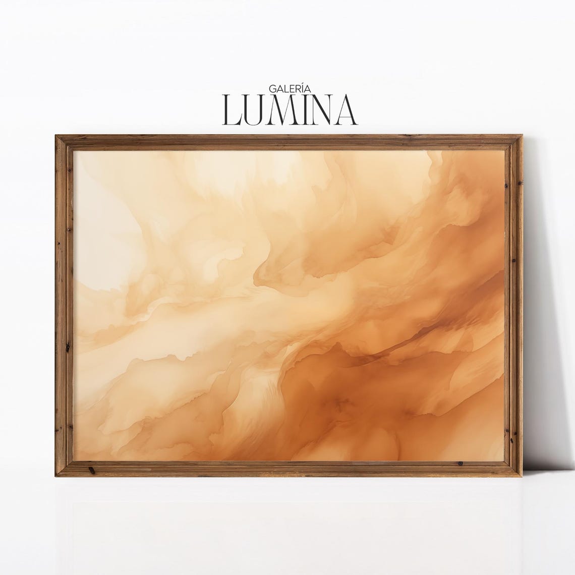 Tan Brown Watercolor Painting Abstract Flow Painting Earthy Neutral Print Modern Minimalist Artwork Art Frame Tv Art 892