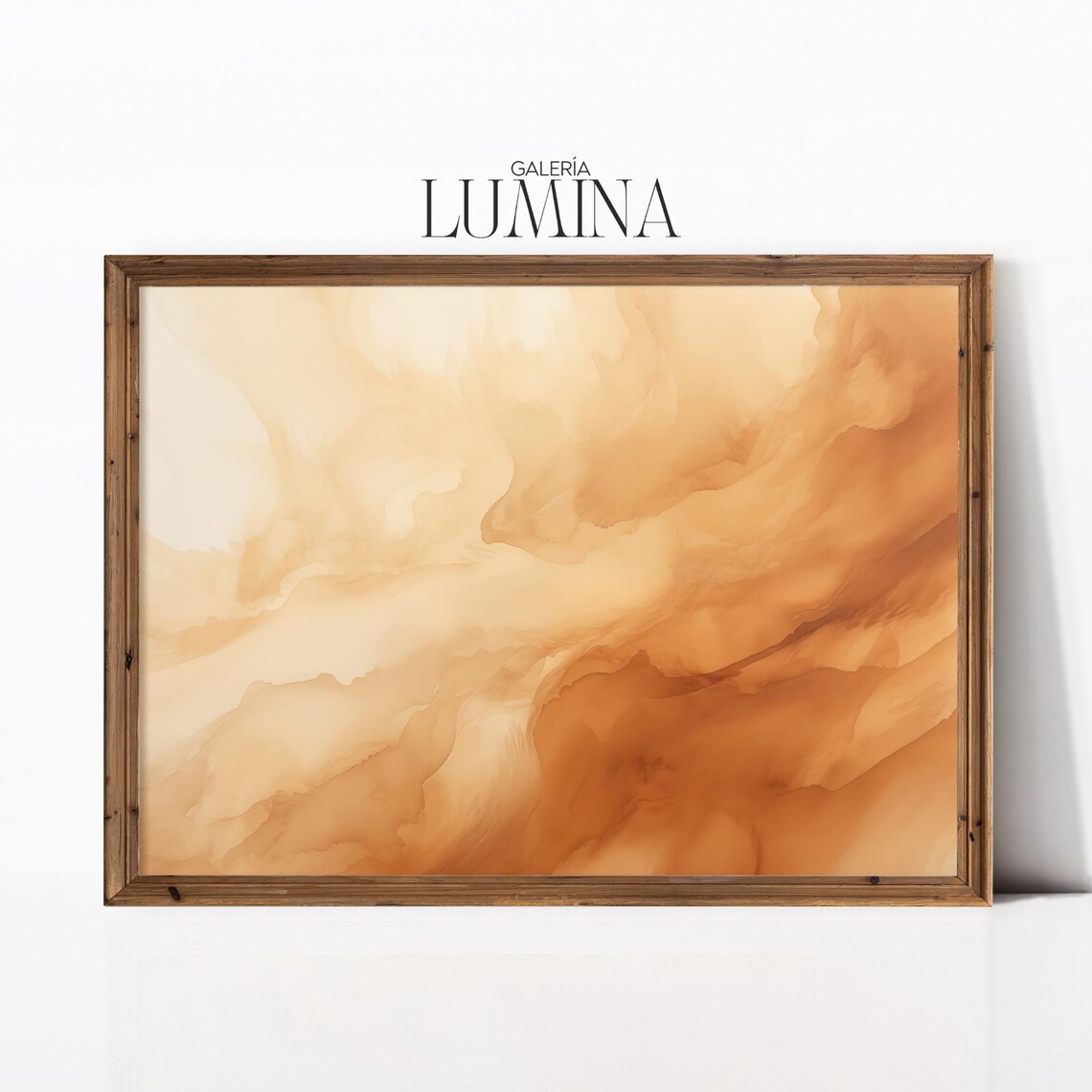 Warm Earth Tone Abstract Watercolor Flow Painting Art Poster