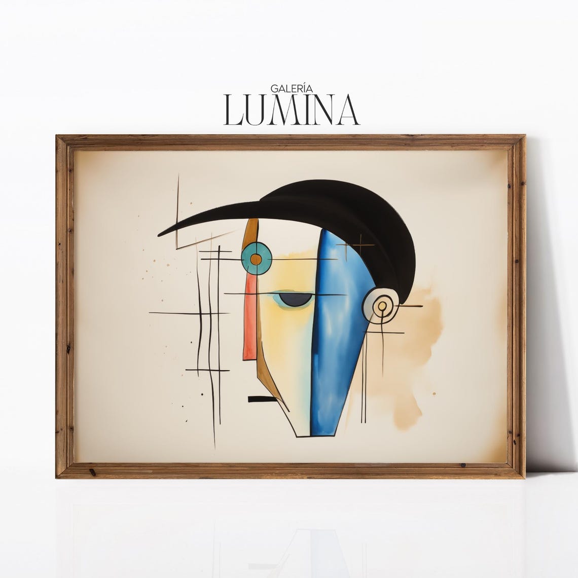 Cubist Abstract Face Painting Geometric Modern Portrait Print Colorful Contemporary Picasso Inspired Art Frame Tv Art 984