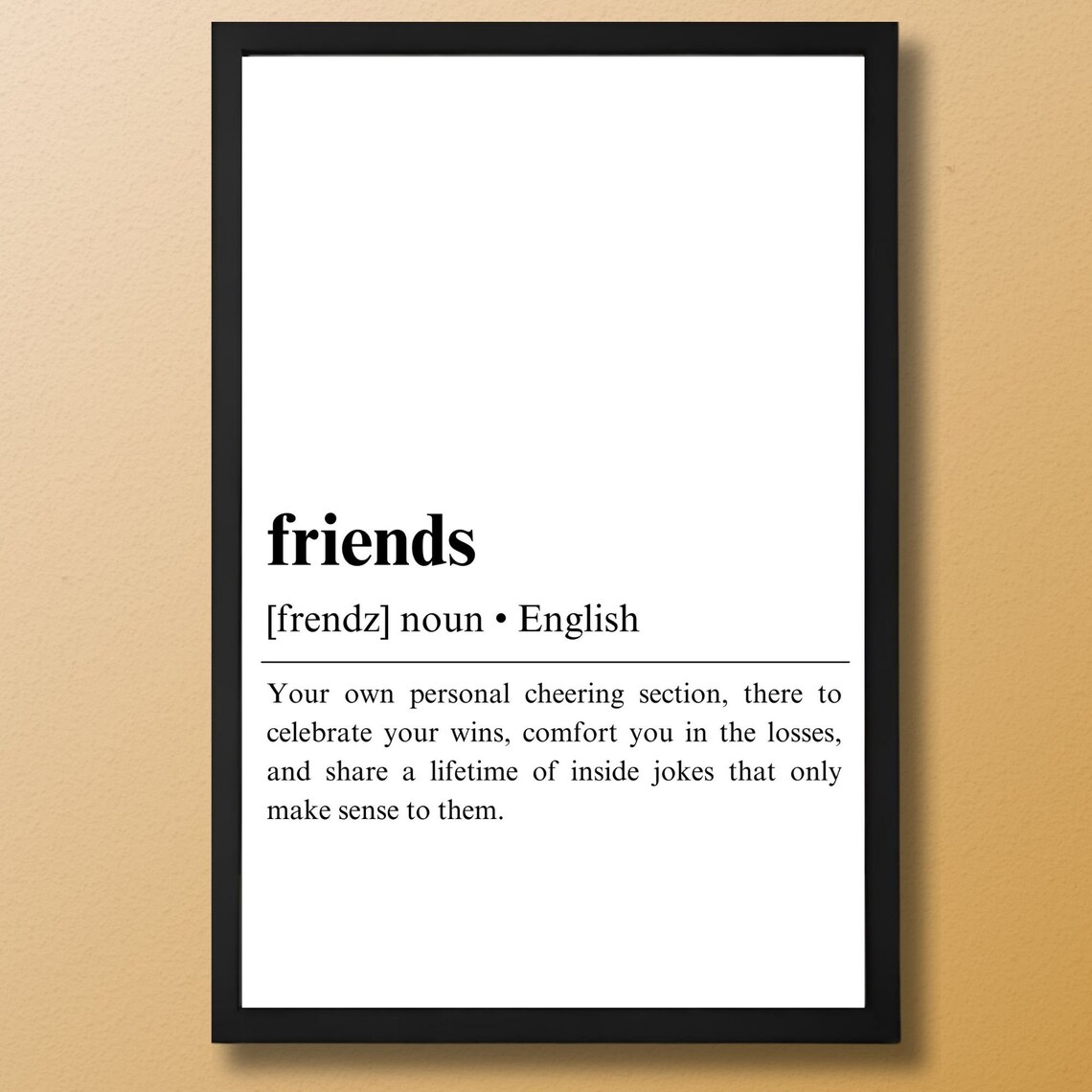 Friends Definition Sign, Dictionary Style Art