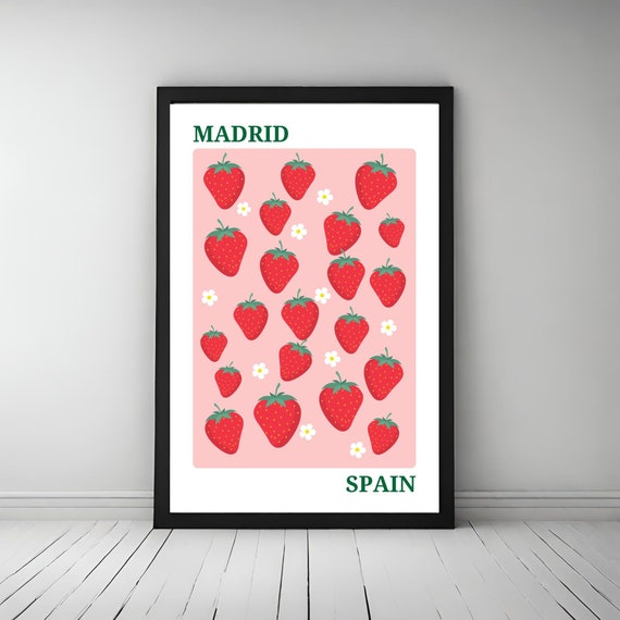 Madrid Travel Poster, Fruit Market Poster