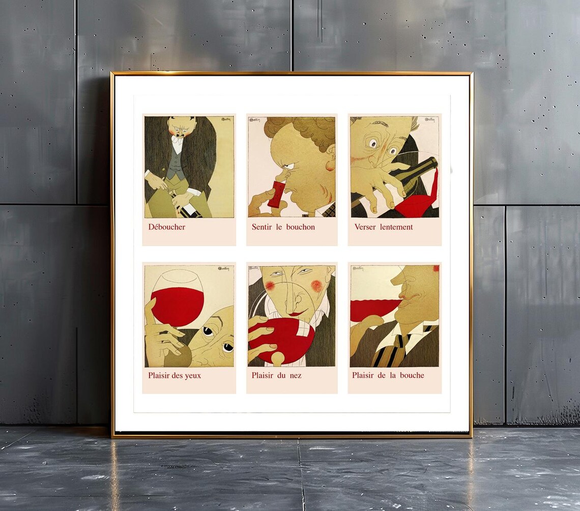 Lart De Boire French Wines Vintage Poster Print